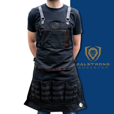 BBQ Apron Heavy-Duty Waxed Canvas | Professional Chef's Kitchen Apron | proformapeakmarketing