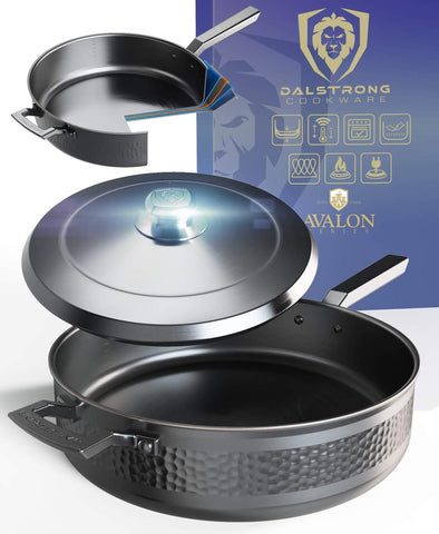 12" Sauté Frying Pan | Hammered Finish Black | Avalon Series