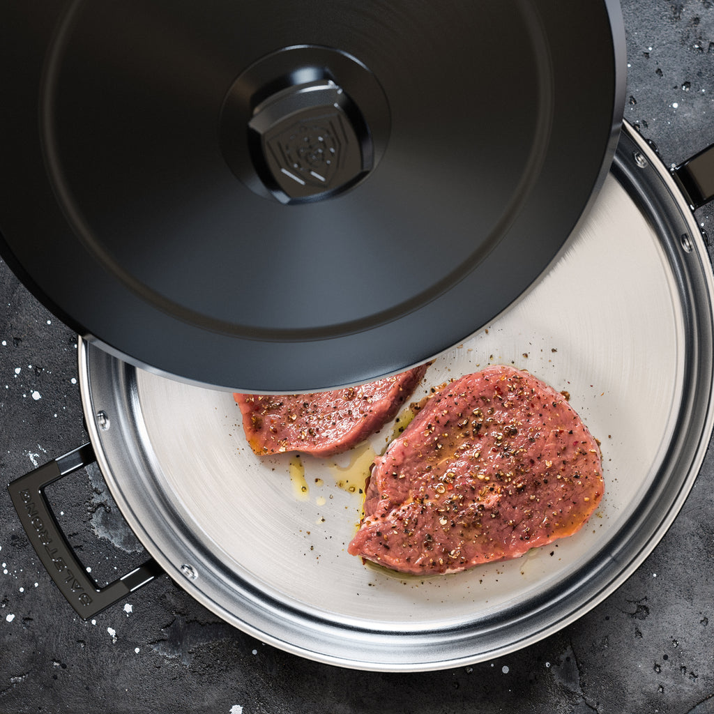 12" Sauté Frying Pan | Hammered Finish Black | Avalon Series | proformapeakmarketing ©