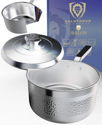 3 Quart Stock Pot | Hammered Finish Silver | Avalon Series | proformapeakmarketing ©