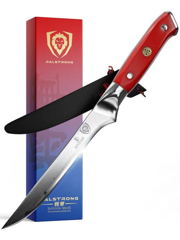 Boning Knife 6" Crimson Red ABS Handle