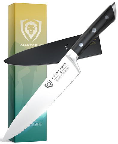 Serrated Chef Knife 7.5" | Gladiator Series | NSF Certified | proformapeakmarketing ©