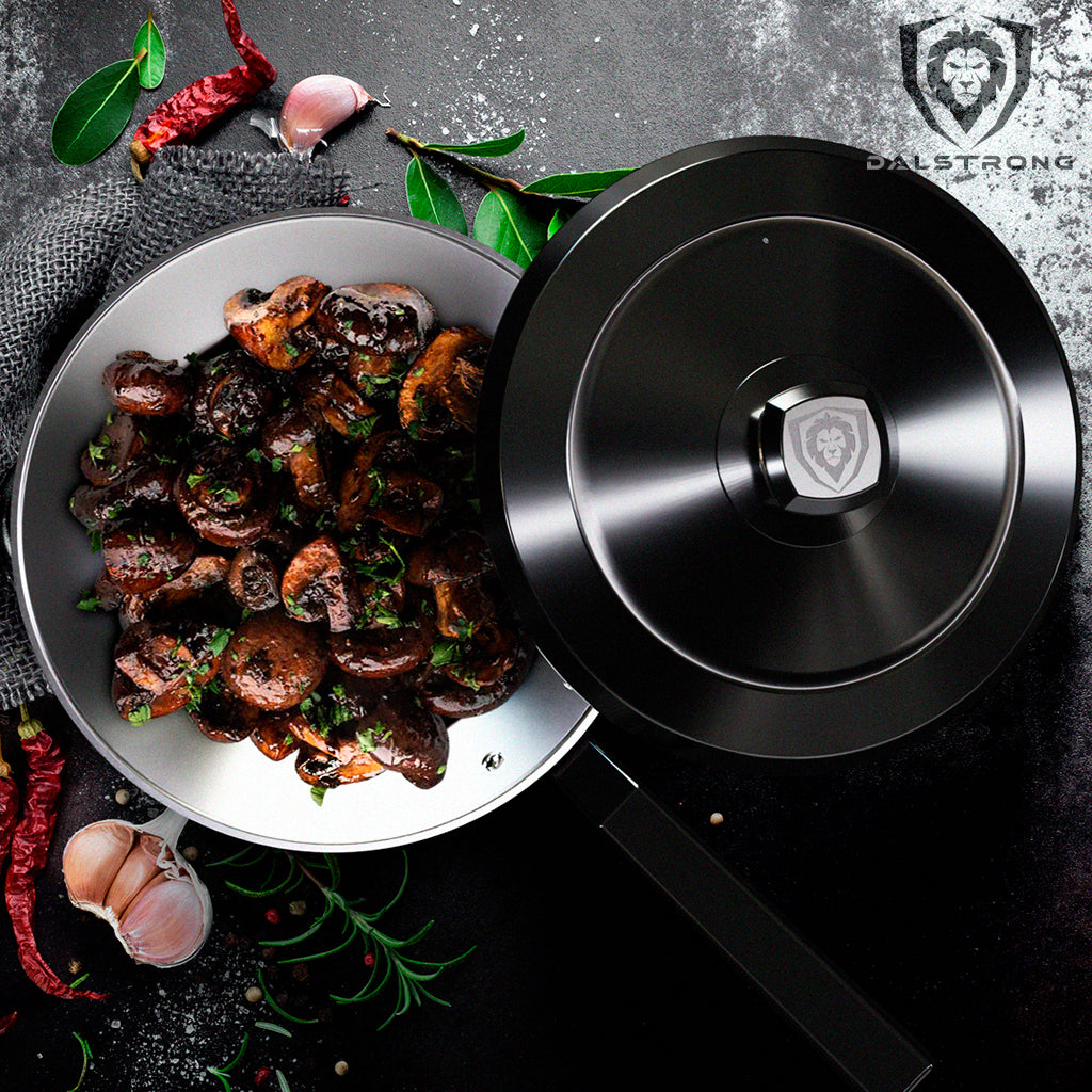 12" Frying Pan & Skillet Hammered Finish Black | Avalon Series | proformapeakmarketing ©