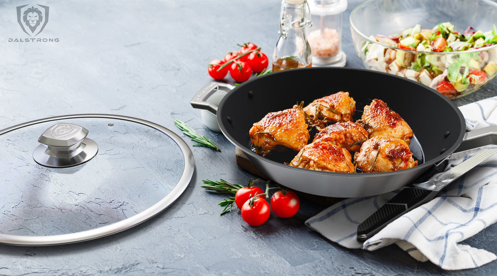 12" ETERNA Non-Stick Frying Pan & Skillet - The Oberon Series cooking fried chicken