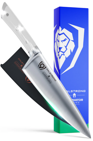Chef's Knife 8" Glacial White Handle | Gladiator Series | NSF Certified | proformapeakmarketing