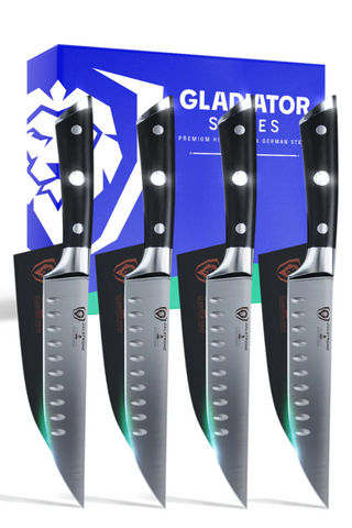 4-Piece Straight-Edge Steak Knife Set Gladiator Series NSF Certified proformapeakmarketing