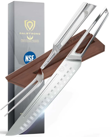 Carving Knife & Fork Set 9" Crusader Series NSF Certified proformapeakmarketing