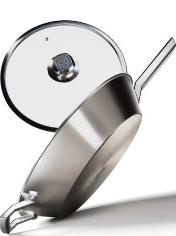 12" Frying Pan & Skillet Silver Oberon Series proformapeakmarketing