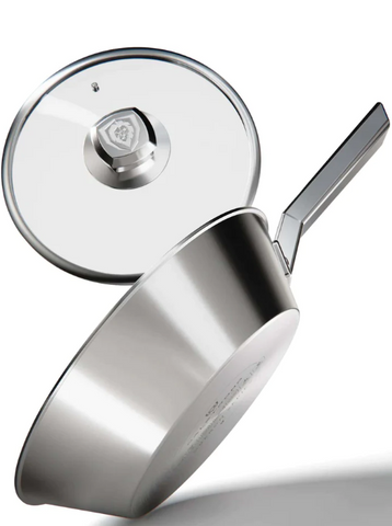 9" Frying Pan & Skillet Silver Oberon Series proformapeakmarketing