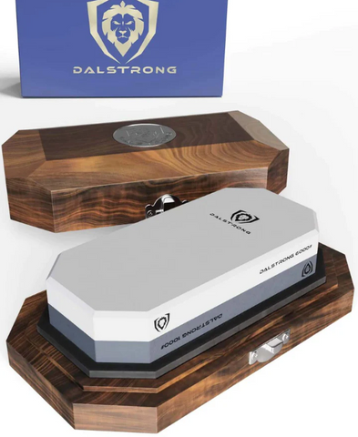 #1000 / #6000 Grit Combo with Oak Storage Box Portable Whetstone Kit proformapeakmarketing