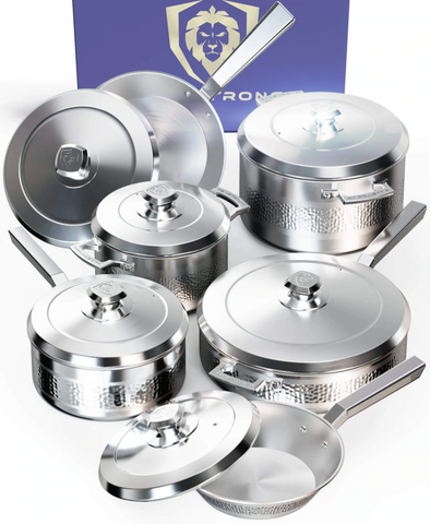 12-Piece Cookware Set Silver | Avalon Series 