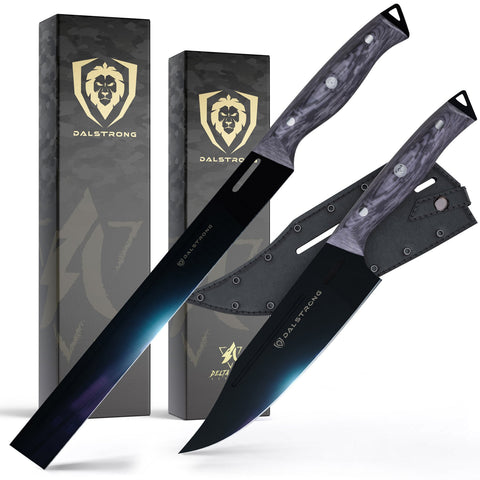 Chef's Knife 10" | Delta Wolf Series | proformapeakmarketing © bundled with Slicing & Carving Knife 12" | Delta Wolf Series | proformapeakmarketing ©