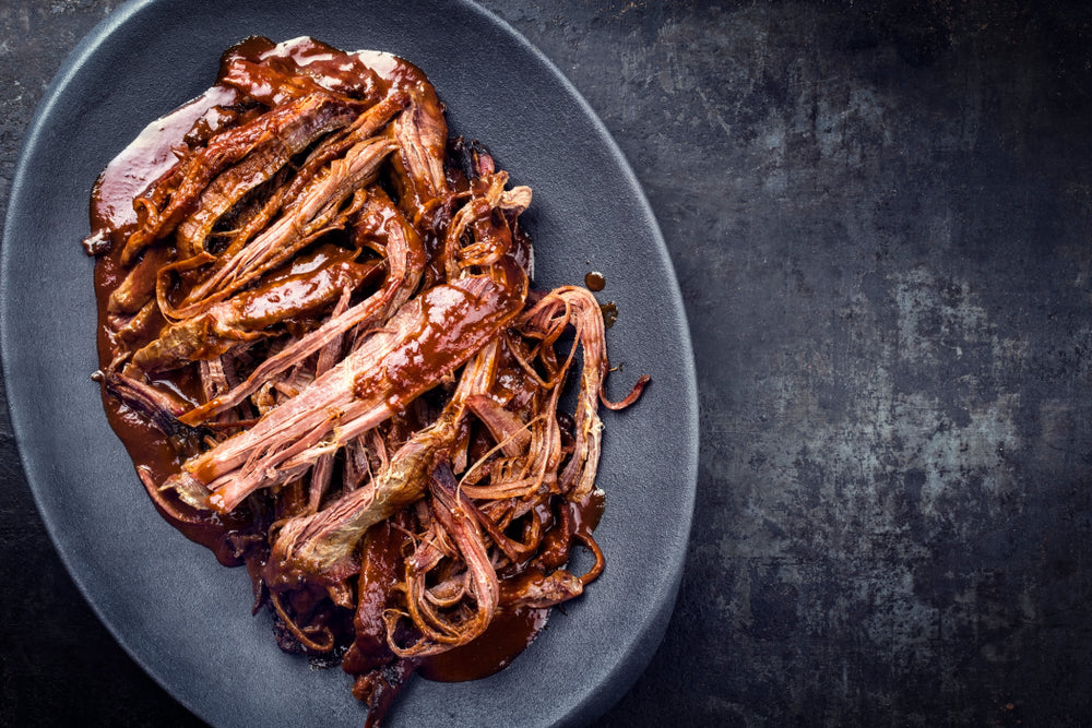 bbq pulled pork on a plate