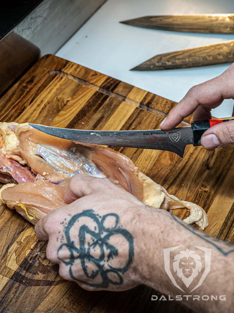 Deboning a chicken meat with the Curved Boning Knife 6" | Firestorm Alpha Series | proformapeakmarketing